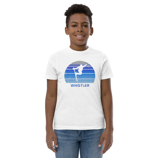 Retro Whistler Canada Skiing Fan Youth Jersey T-Shirt