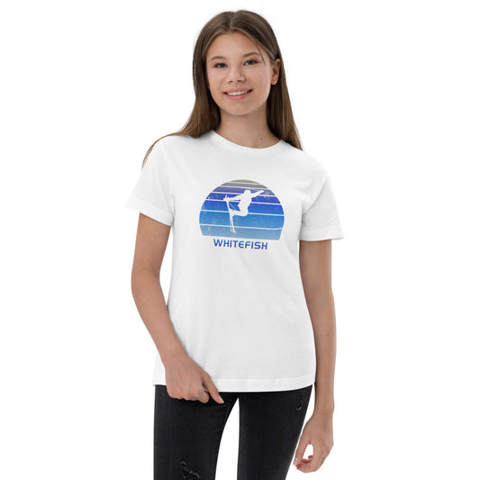 Retro Whitefish Montana Skiing Fan Youth Jersey T-Shirt