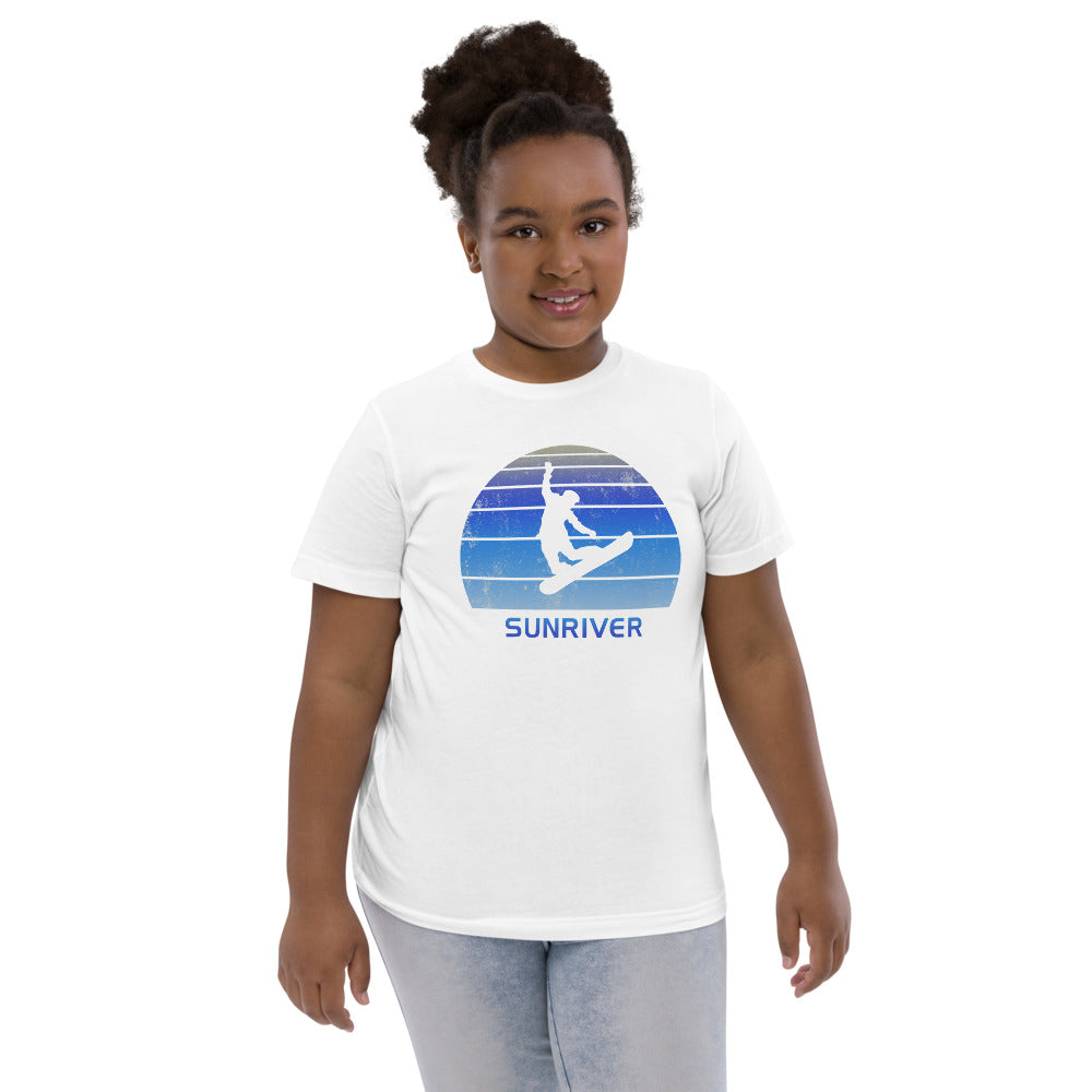 Retro Sunriver Oregon Snowboarding Fan Youth Jersey T-Shirt