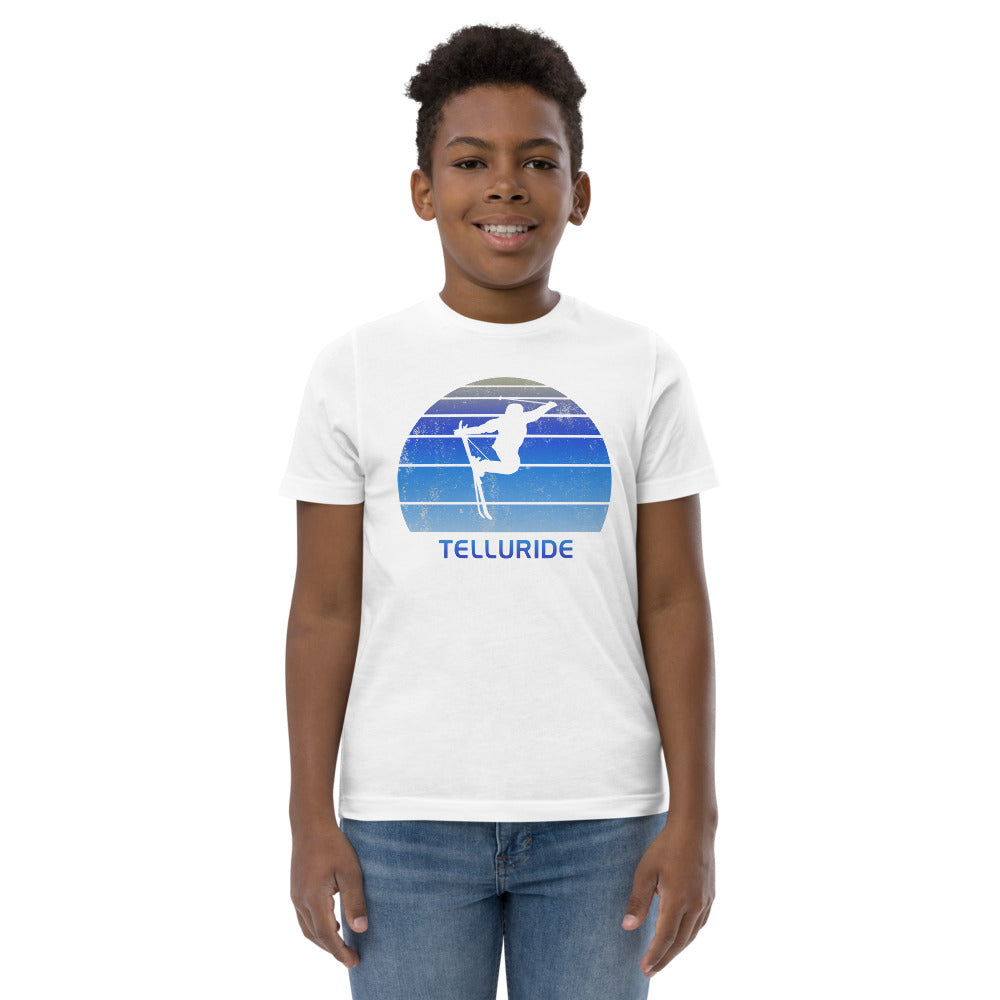 Retro Telluride Colorado Skiing Fan Youth Jersey T-Shirt