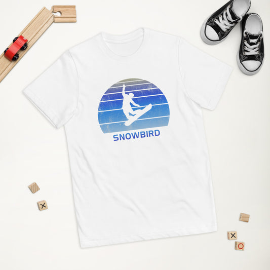 Retro Snowbird Utah Snowboarding Fan Youth Jersey T-Shirt