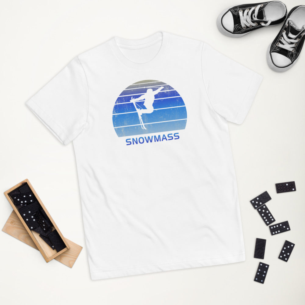 Retro Snowmass Colorado Skiing Fan Youth Jersey T-Shirt