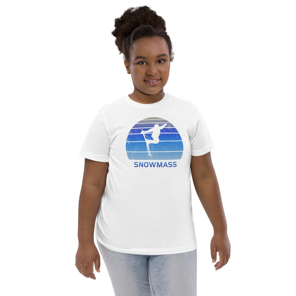 Retro Snowmass Colorado Skiing Fan Youth Jersey T-Shirt