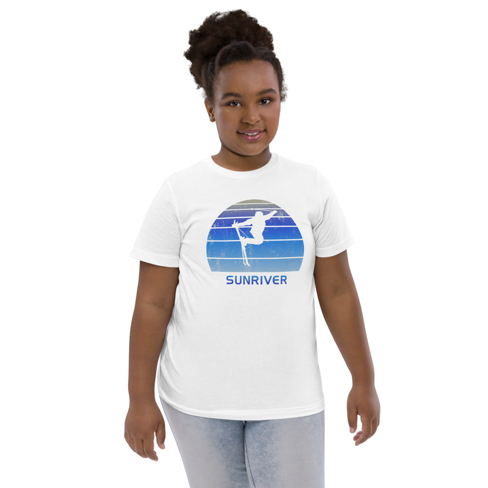 Retro Sunriver Oregon Skiing Fan Youth Jersey T-Shirt