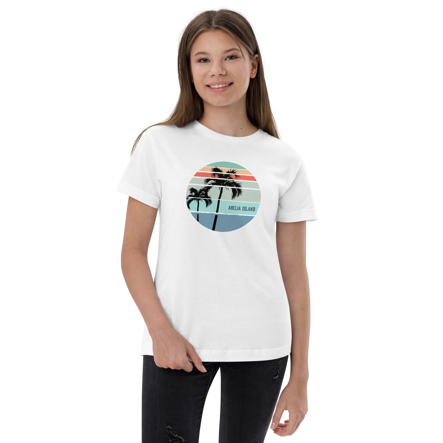 Amelia Island Florida Artistic Vacation Souvenir Youth Jersey T-Shirt