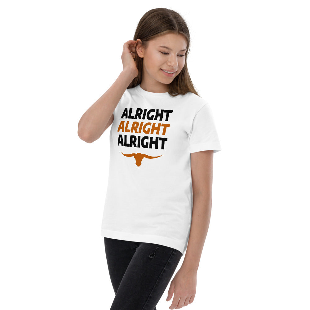 Alright Alright Alright Texas Fan College Football Youth Jersey T-Shirt