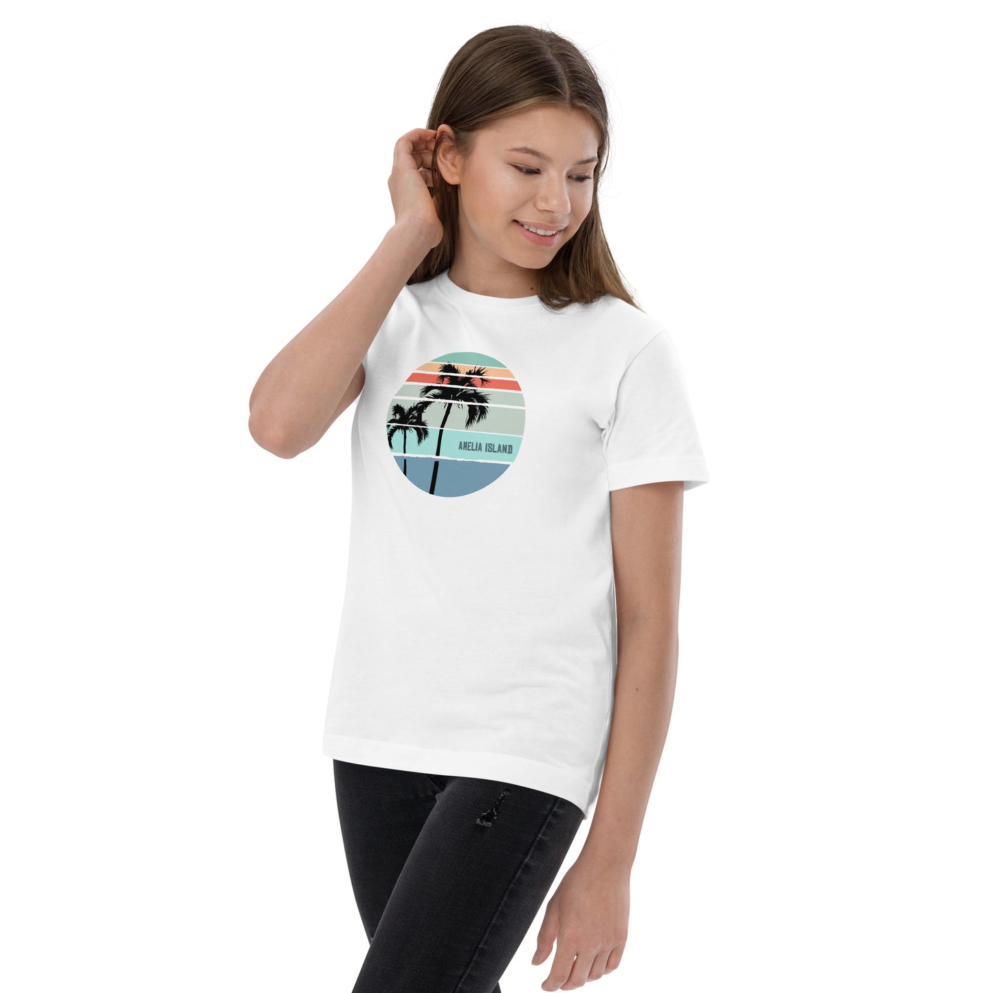 Amelia Island Florida Artistic Vacation Souvenir Youth Jersey T-Shirt