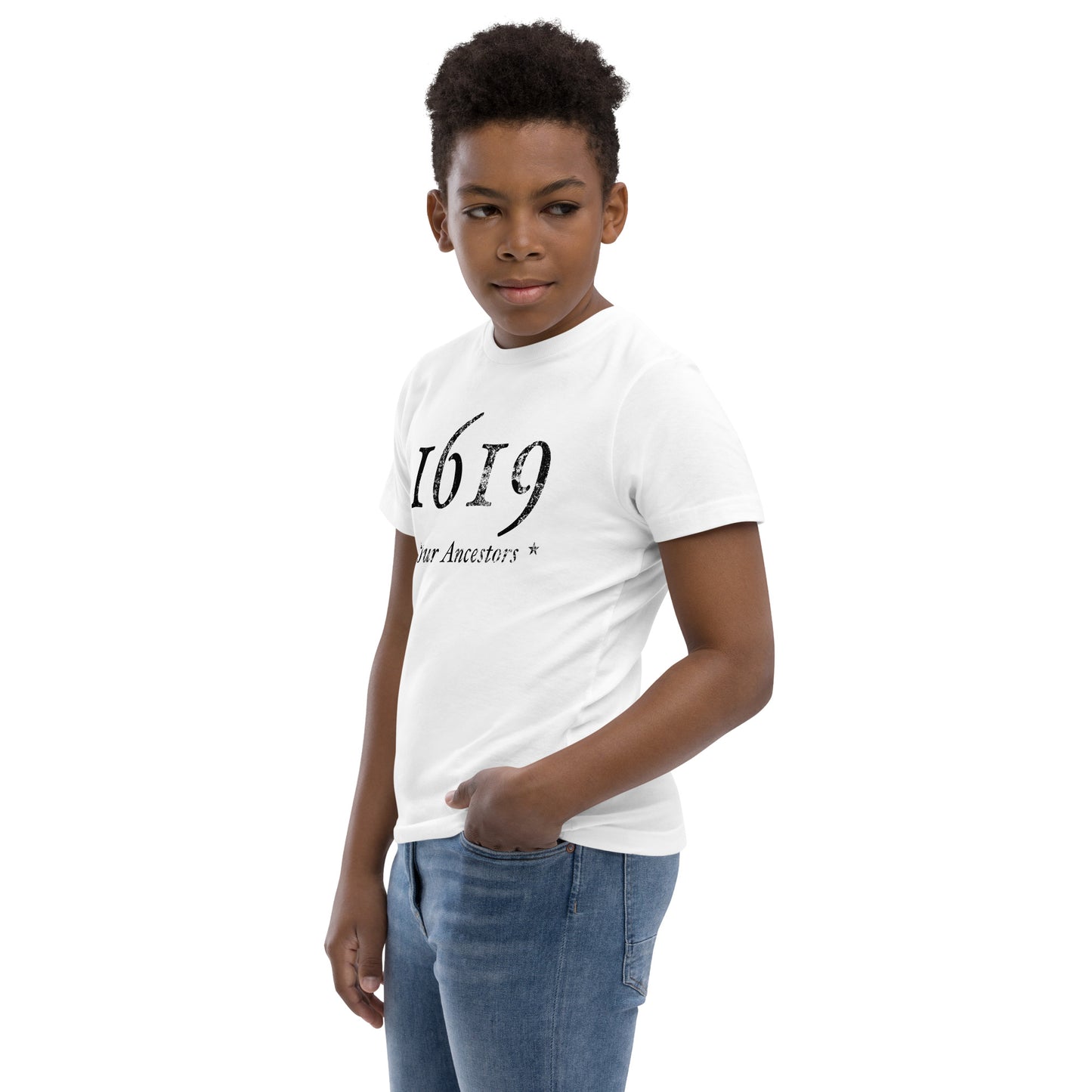 1619 Our Ancestors Pride African American History Youth Jersey T-Shirt