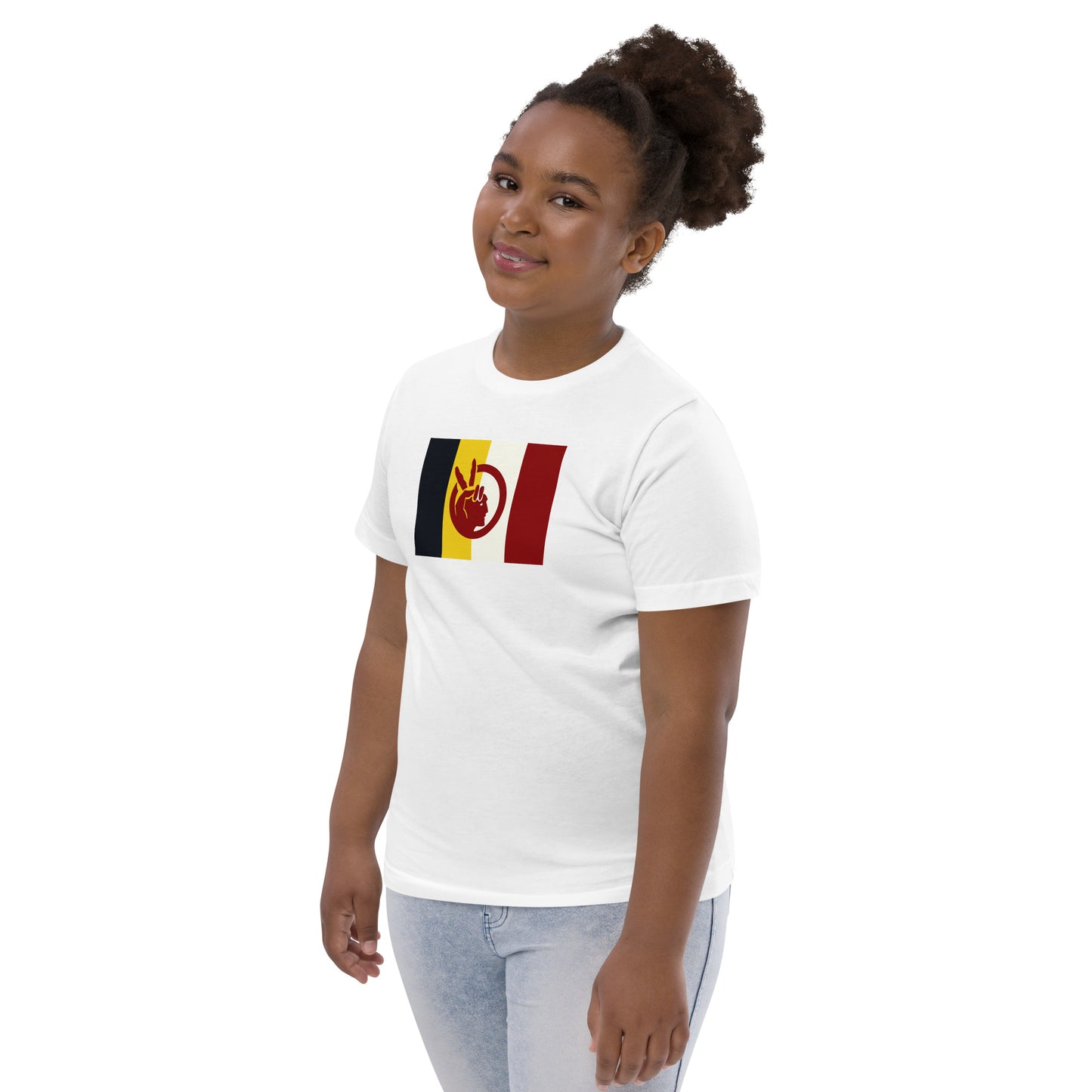 American Indian Movement Pride Flag Ancestry Native Tribe Youth Jersey T-Shirt