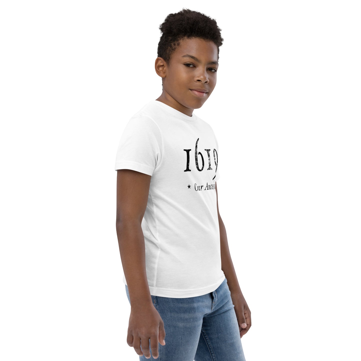 1619 Our Ancestors Pride African American History Youth Jersey T-Shirt