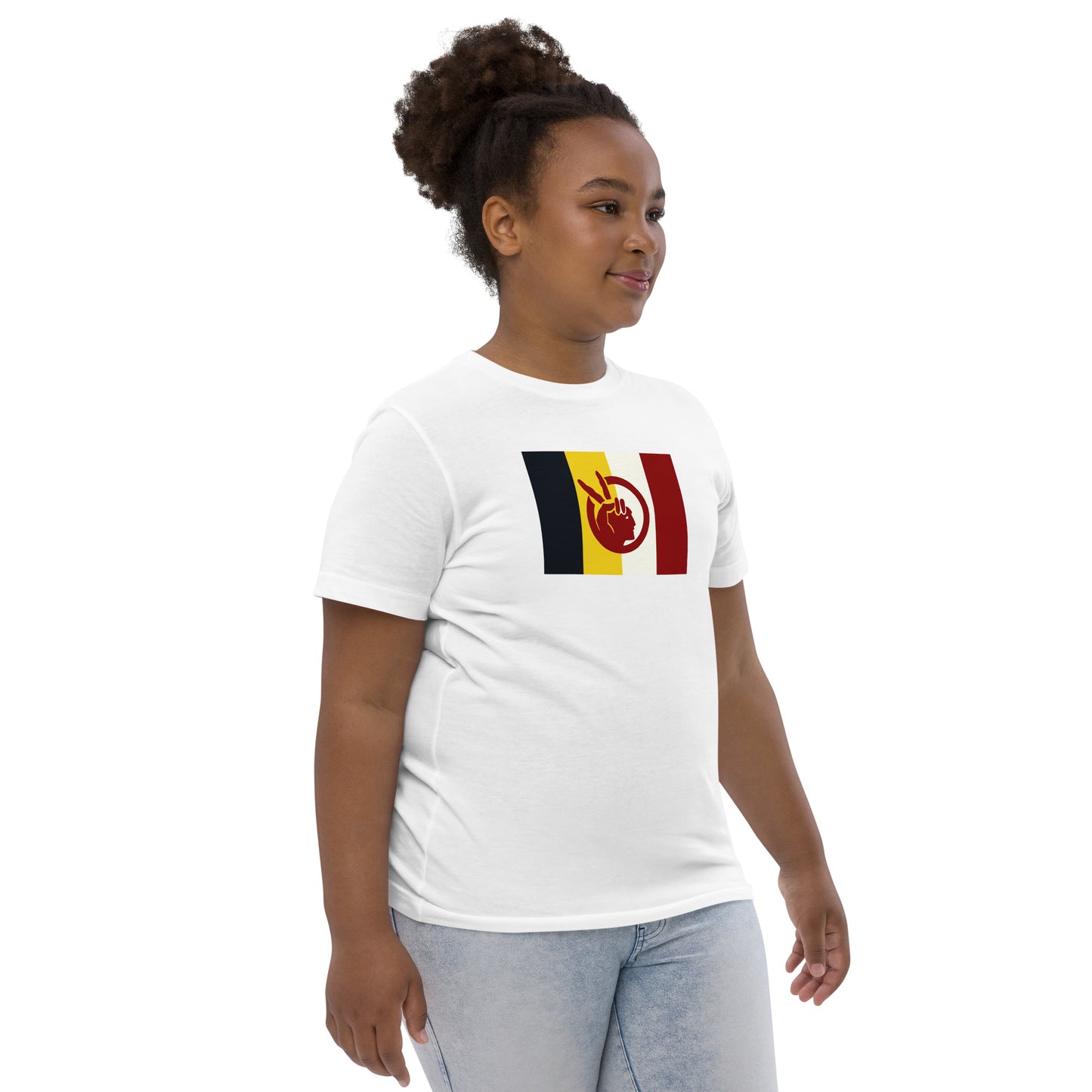 American Indian Movement Pride Flag Ancestry Native Tribe Youth Jersey T-Shirt